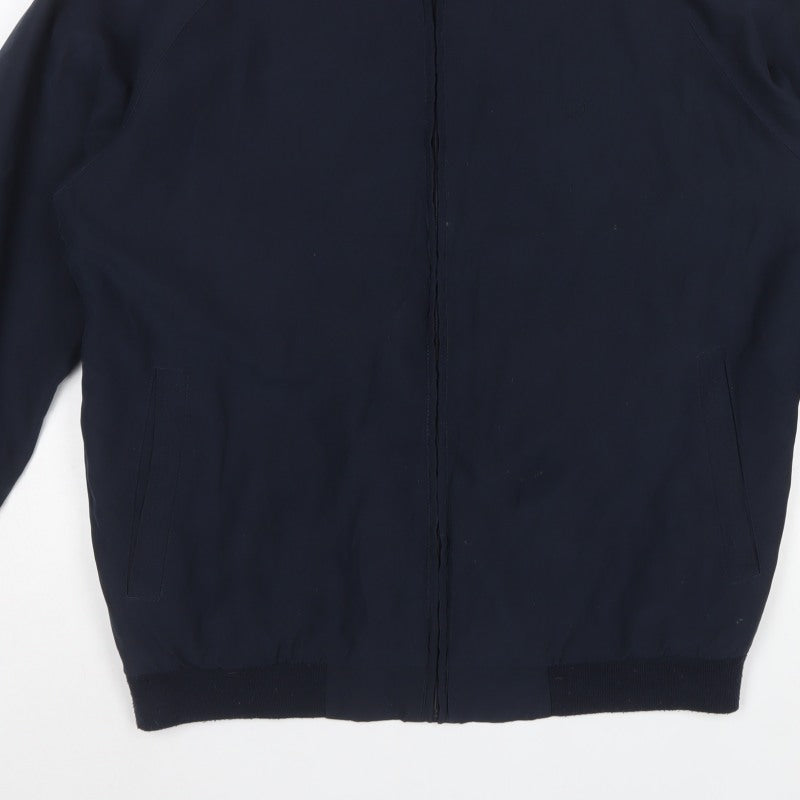 Lincoln Men's Navy L Bomber Jacket Full Zip Lined Casual