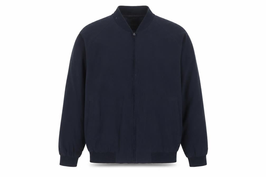 Lincoln Men's Navy L Bomber Jacket Full Zip Lined Casual