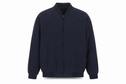 Lincoln Men's Navy L Bomber Jacket Full Zip Lined Casual