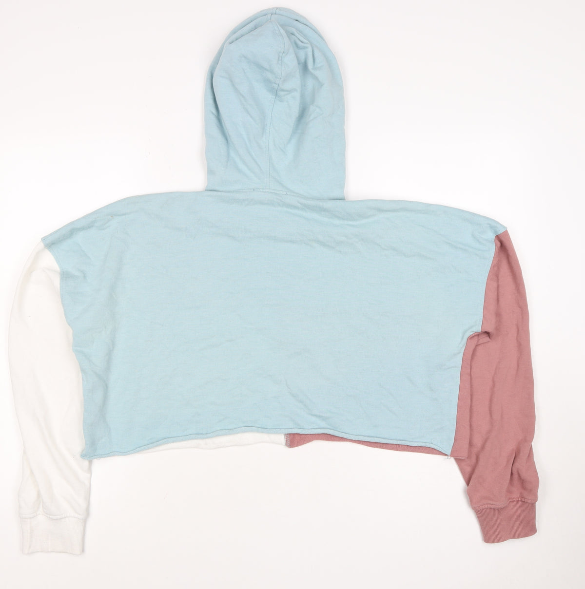 Missguided Women’s UK 8 Multicolour Colourblock Cropped Pullover Hoodie