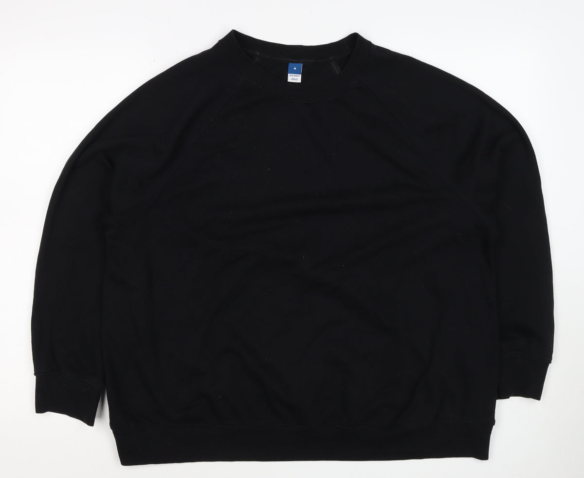 Old Navy Women’s Black M Crew Neck Raglan Pullover Sweatshirt