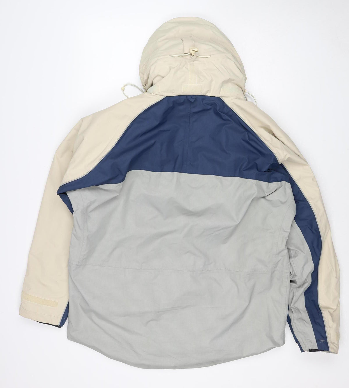 Splashdown Men Grey Blue M Waterproof Hooded Ski Rain Jacket