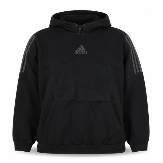 adidas Men’s Black 2XL Pullover Hoodie Logo Fleece Sports