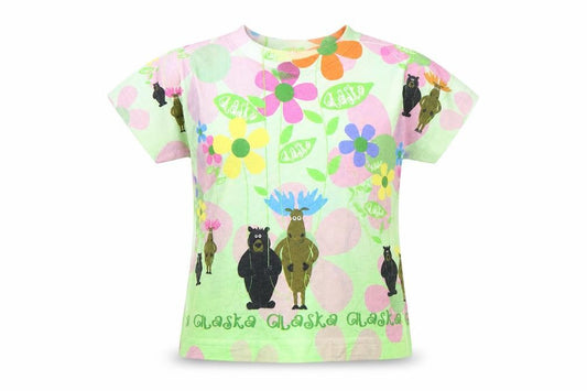Sockeye Sam's Girls Multicoloured XS Basic Alaska Bear Floral T-Shirt