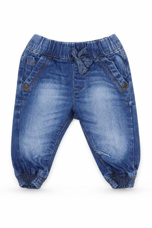 Next Unisex Baby Blue Denim Jeans 3-6 Months Elastic Waist