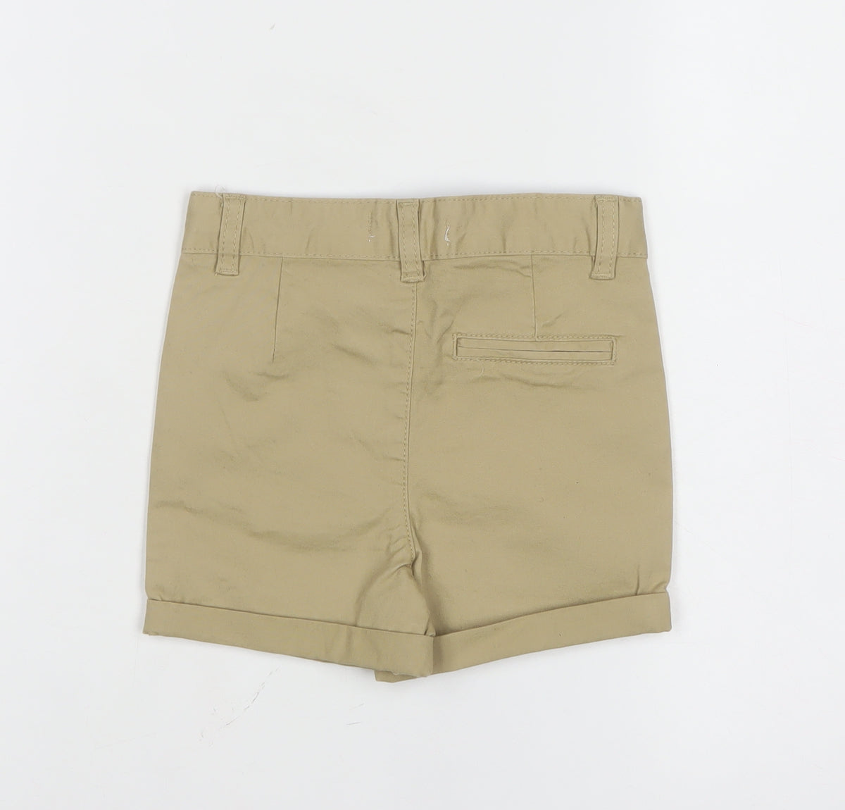 Primark Boys Beige Khaki Shorts 18-24 Months Cotton Button Pockets