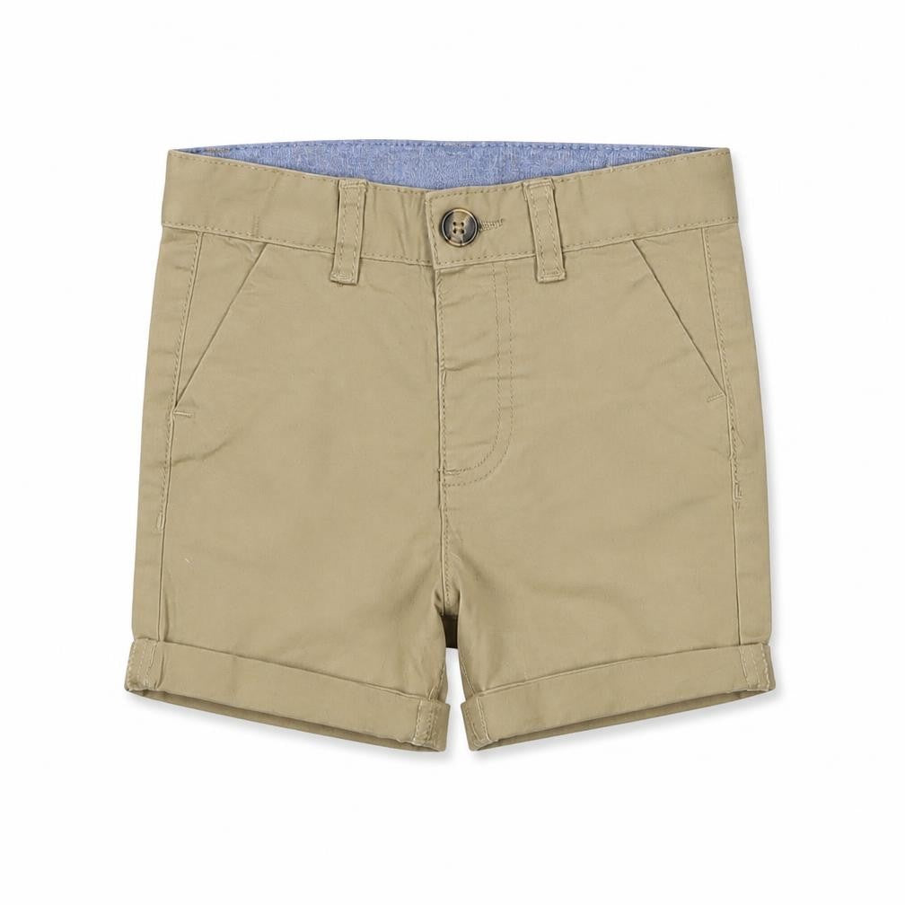 Primark Boys Beige Khaki Shorts 18-24 Months Cotton Button Pockets