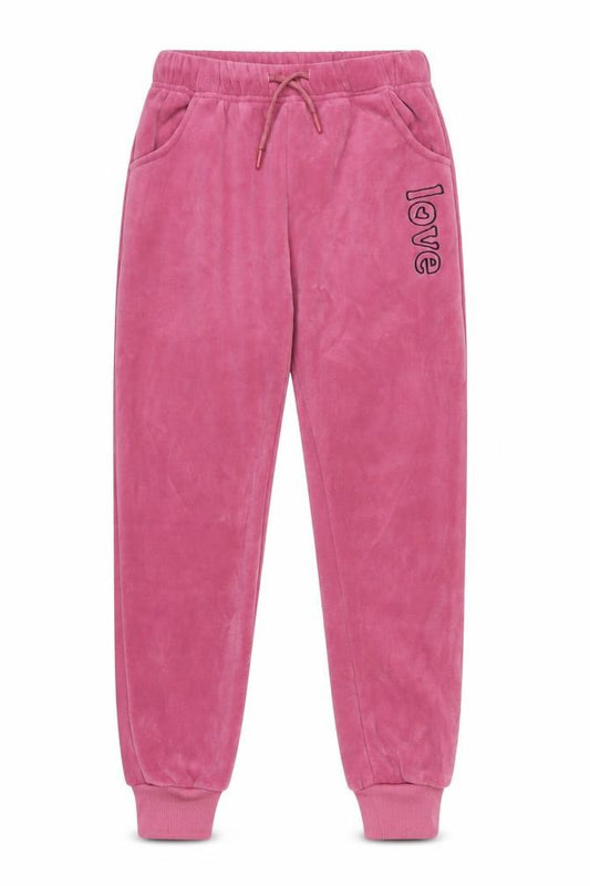 Magic Girl Girls Pink 12 Years Love Velour Jogger Sweatpants