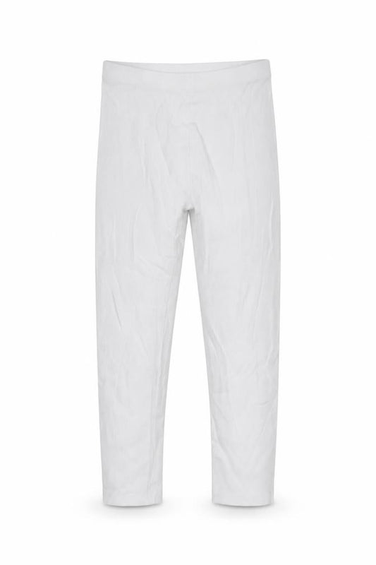 Tu Girls White Ribbed Cotton Stretch Ankle Leggings 5-6 Years