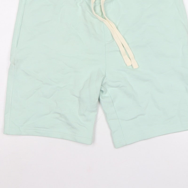 Marks and Spencer Men Mint Green M Sweat Shorts Drawstring Cotton