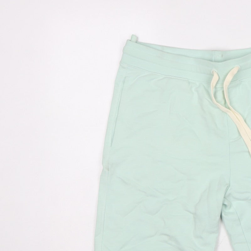 Marks and Spencer Men Mint Green M Sweat Shorts Drawstring Cotton