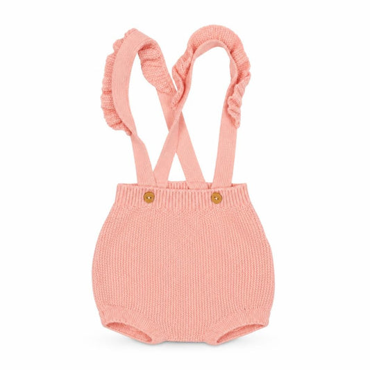 Zara Girls Pink Knit Suspender Shorts 9-12 Months 80cm New Tags