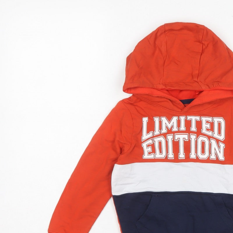 Max Boys Orange Colourblock Limited Edition Pullover Hoodie 4-5 Years