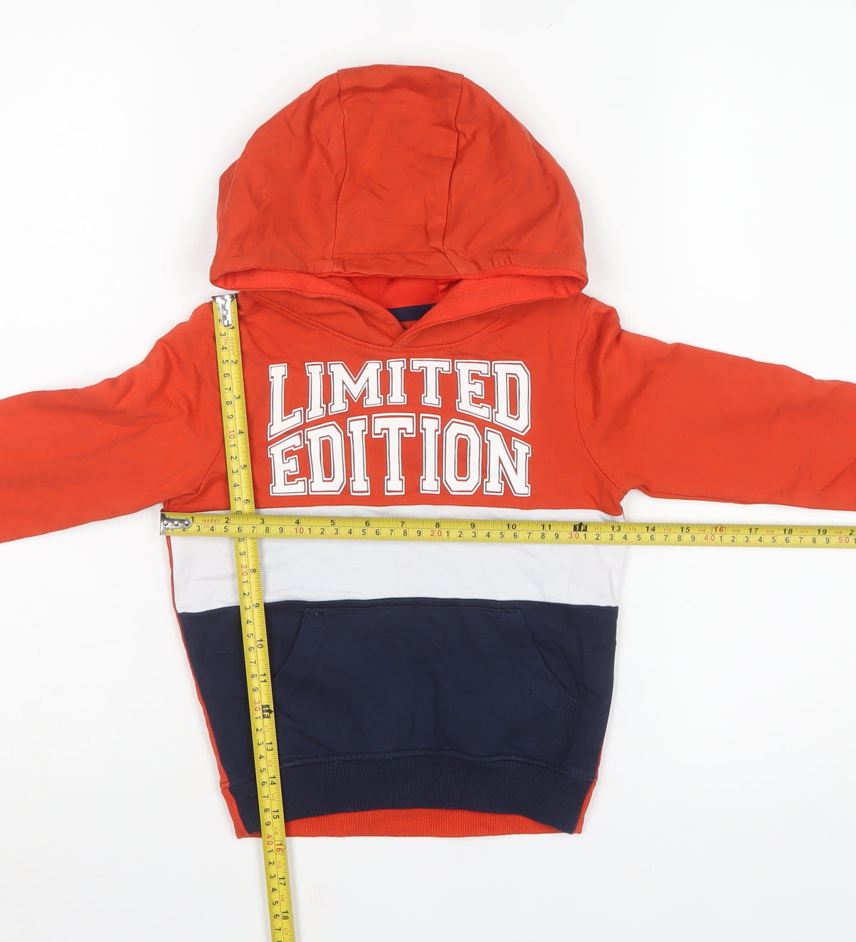Max Boys Orange Colourblock Limited Edition Pullover Hoodie 4-5 Years