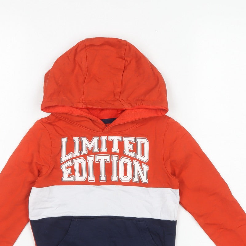 Max Boys Orange Colourblock Limited Edition Pullover Hoodie 4-5 Years