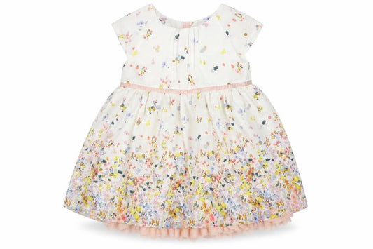M&S Girls Multicoloured Floral Fit & Flare Party Dress 12-18 Months