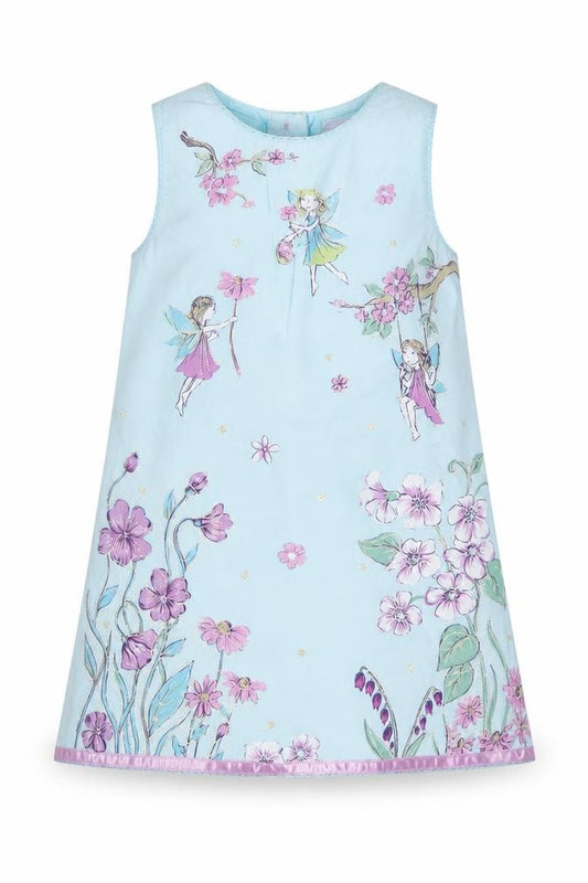 Next Girls Blue Fairy Floral A-Line Cotton Dress 12-18 Months