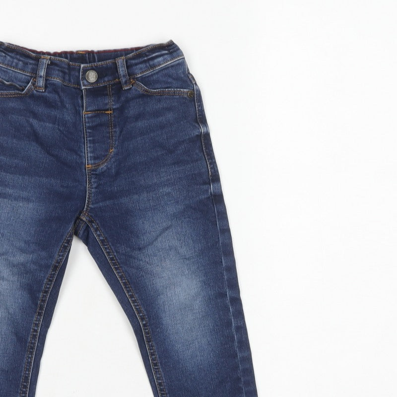 Next Boys Blue Denim Jeans 18-24 Months Adjustable Waist Stretch