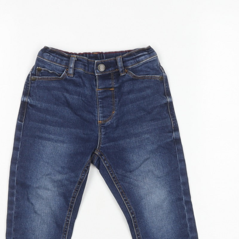 Next Boys Blue Denim Jeans 18-24 Months Adjustable Waist Stretch