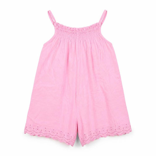 Primark Girls Pink Cotton Broderie Playsuit 5-6 Years NWT