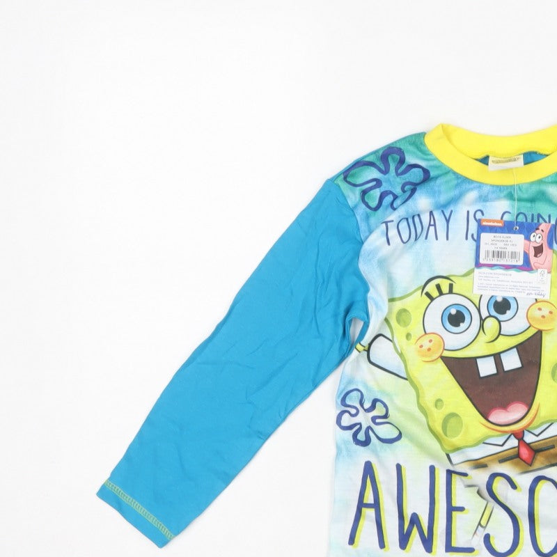 SpongeBob SquarePants Boys Multicoloured 5-6 Years Long Sleeve T-Shirt