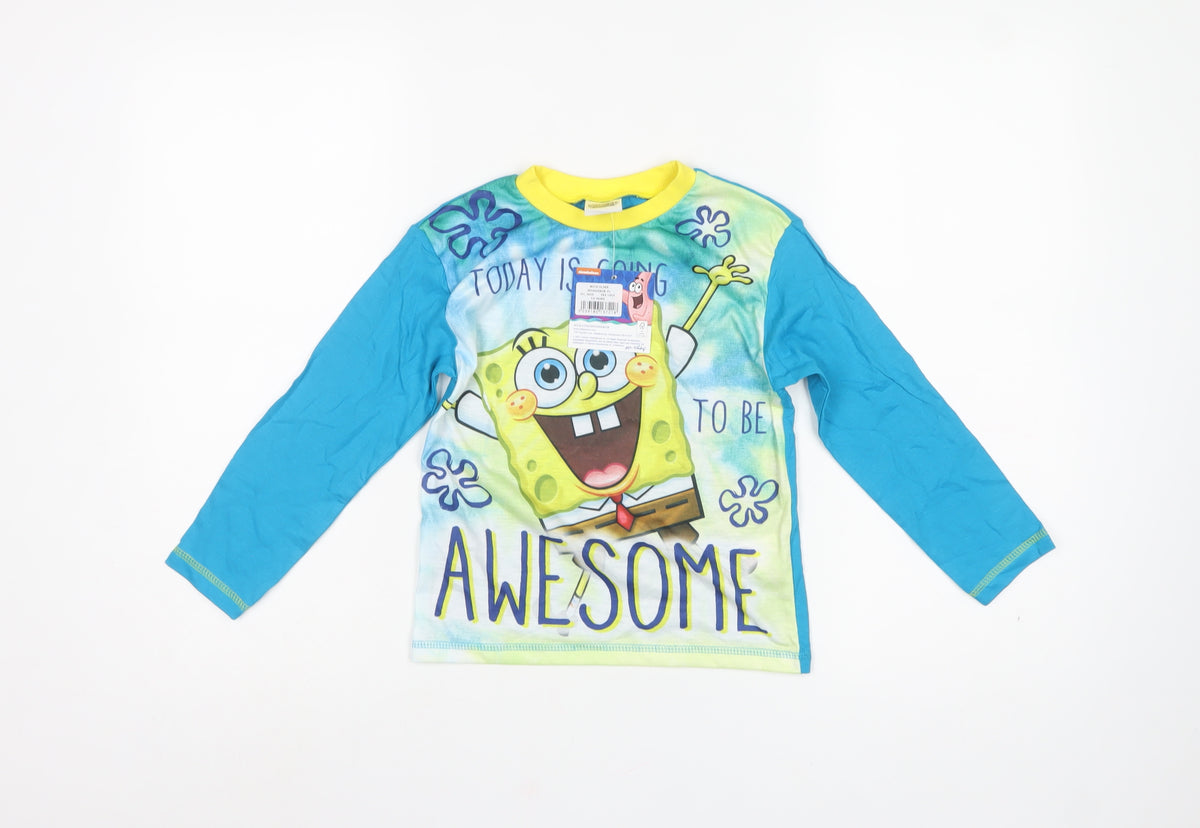 SpongeBob SquarePants Boys Multicoloured 5-6 Years Long Sleeve T-Shirt