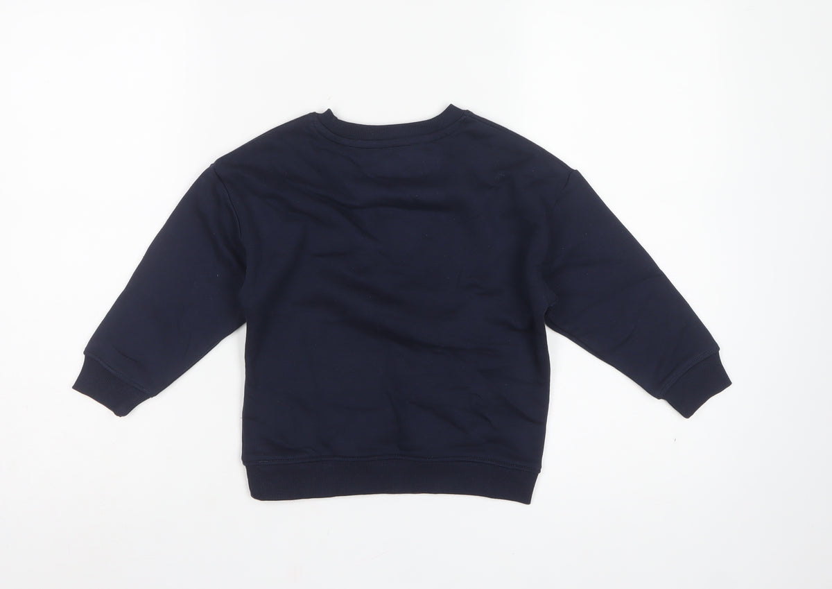 M&S Boys Blue Disney Cars Lightning McQueen Sweatshirt 4-5 Years Pullover