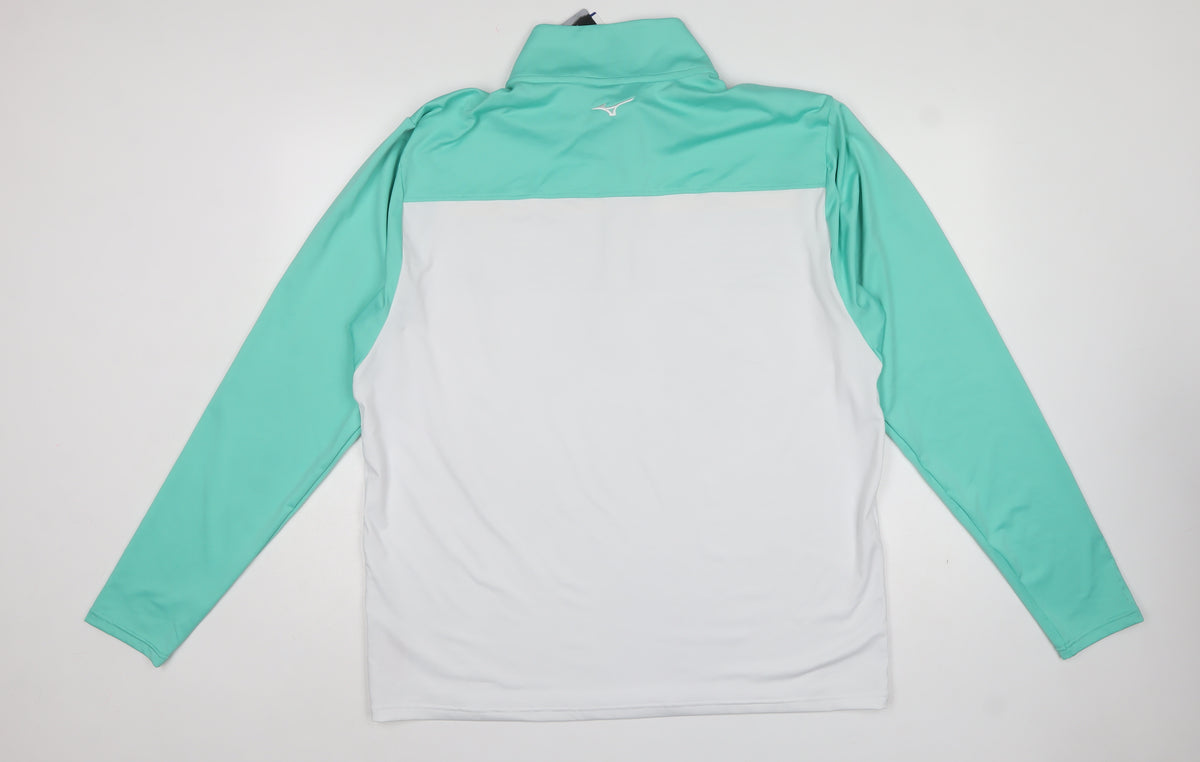 Mizuno Men’s Mint 2XL 1/4 Zip Golf Sweatshirt Striped Move Tech