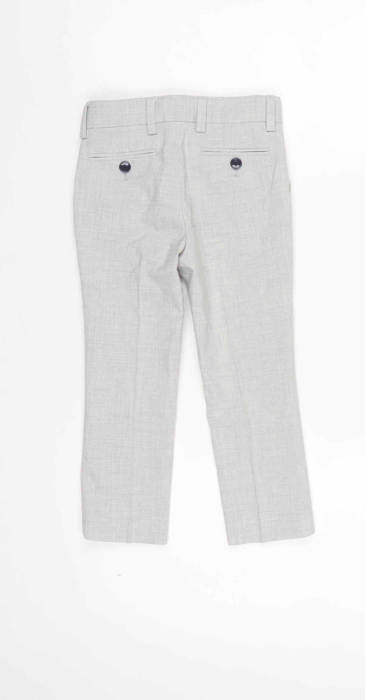 Next Boys Grey Dress Trousers 4 Years Formal Lined Smart Pants