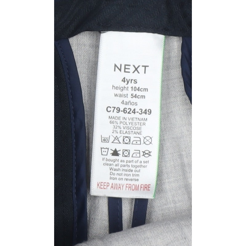 Next Boys Grey Dress Trousers 4 Years Formal Lined Smart Pants