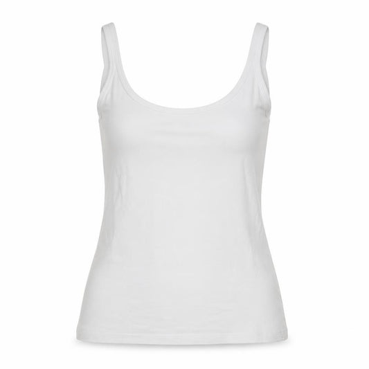 FatFace Women’s White Camisole Tank Top Size 14 Scoop Neck