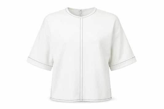 New Look Women Ivory UK 8 Relaxed Short Sleeve Zip Blouse