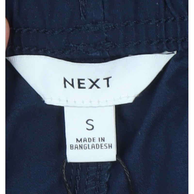 Next Men’s Navy Blue S Lightweight Drawstring Cargo Shorts Pockets