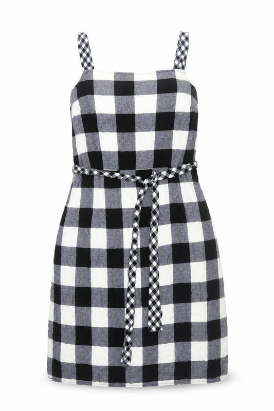 Tu Women’s Multicoloured UK 10 Midi Check Fit & Flare Belted Dress