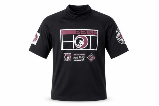 Piping Hot Men’s Black L Graphic Rashie Surf T-Shirt Short Sleeve