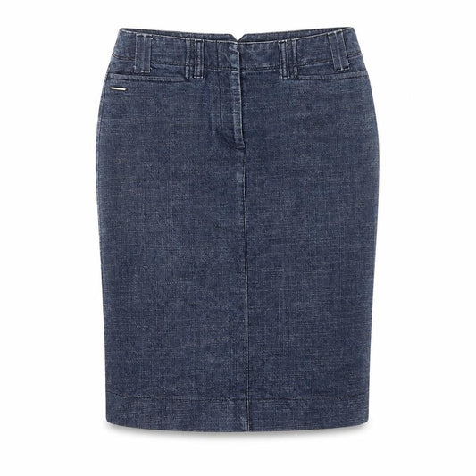 Next Women Blue UK 10 Denim Stretch Pencil Knee Length Skirt