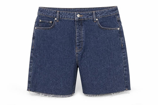 Own by Next Women Blue UK 14 W32 High Rise Cut-Off Denim Shorts