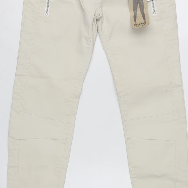 Pull&Bear Women’s Beige UK 8 Low Rise Skinny Stretch Trousers