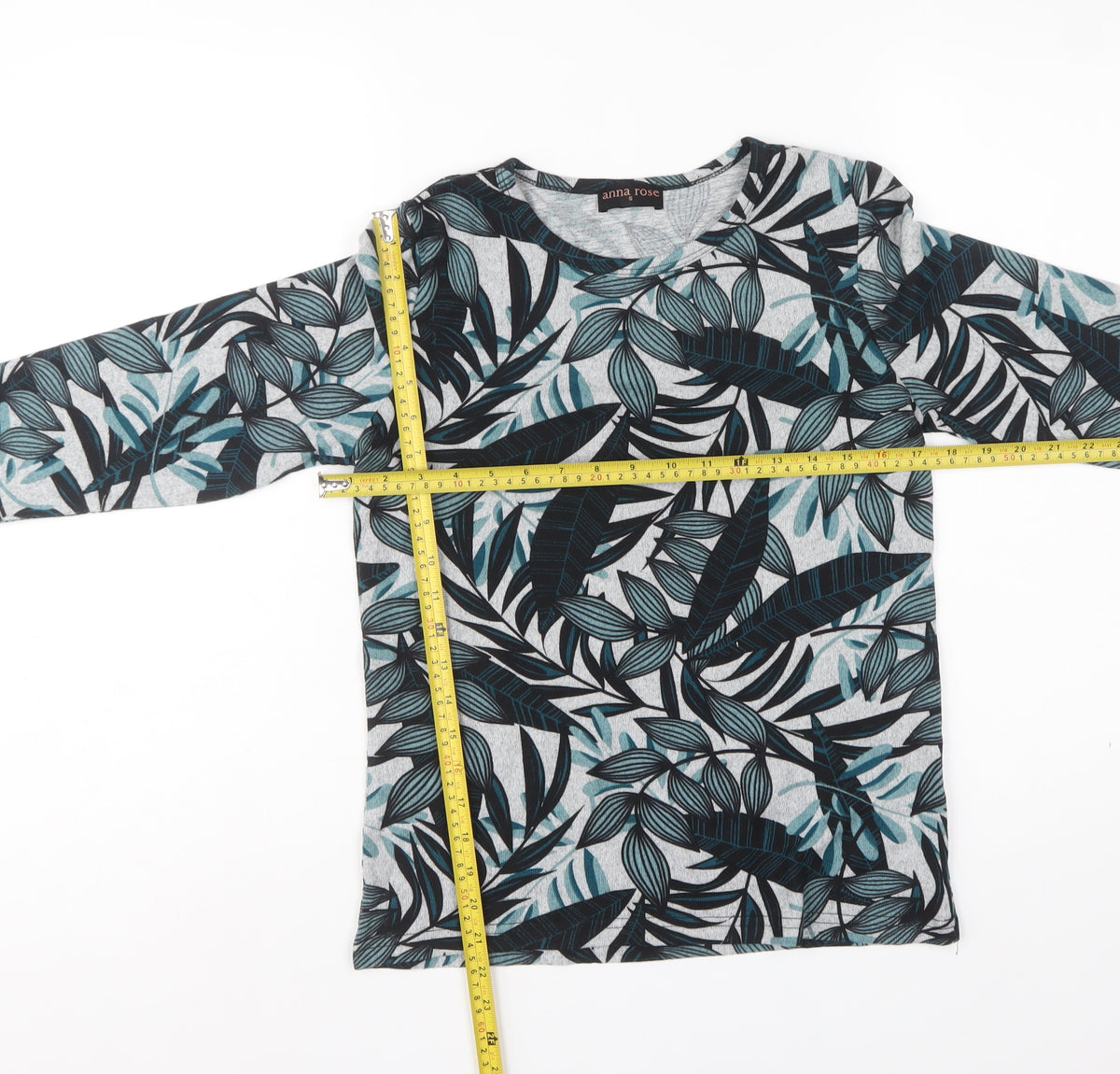 Anna Rose Women’s Multicoloured S Tropical Leaf Print Stretch Jumper