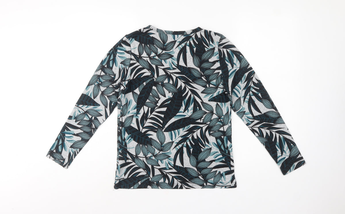 Anna Rose Women’s Multicoloured S Tropical Leaf Print Stretch Jumper