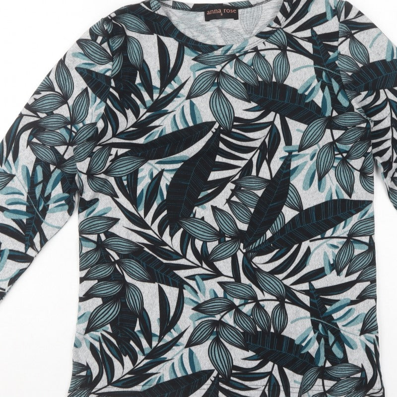 Anna Rose Women’s Multicoloured S Tropical Leaf Print Stretch Jumper
