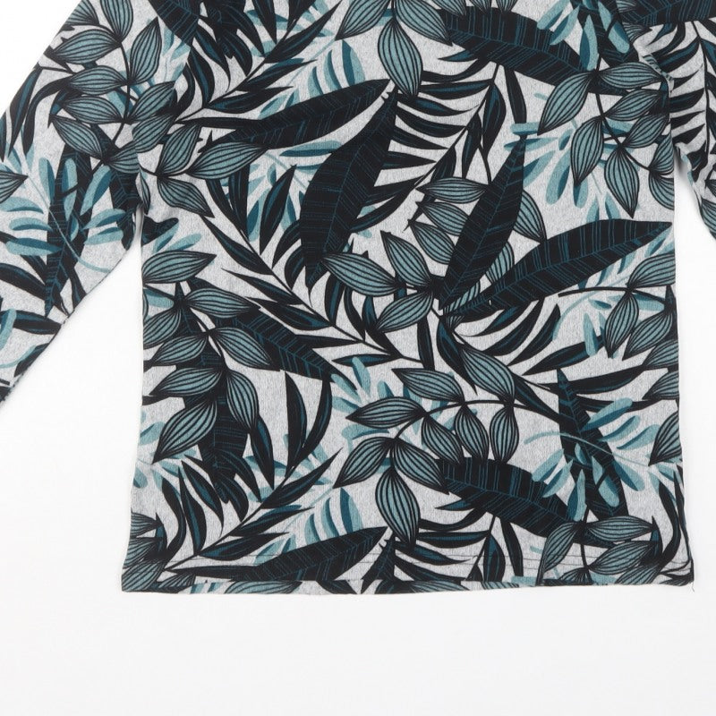 Anna Rose Women’s Multicoloured S Tropical Leaf Print Stretch Jumper
