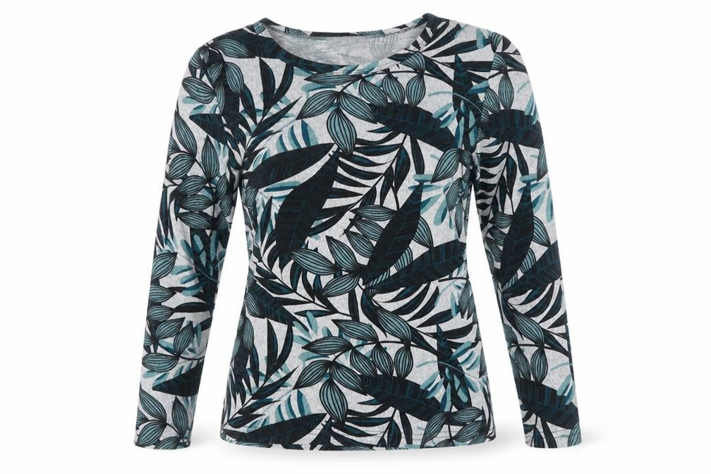 Anna Rose Women’s Multicoloured S Tropical Leaf Print Stretch Jumper
