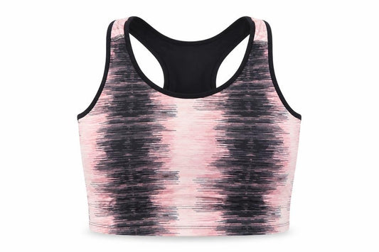 Crane Women’s Pink Black UK 12-14 Racerback Sports Bra Tank Top