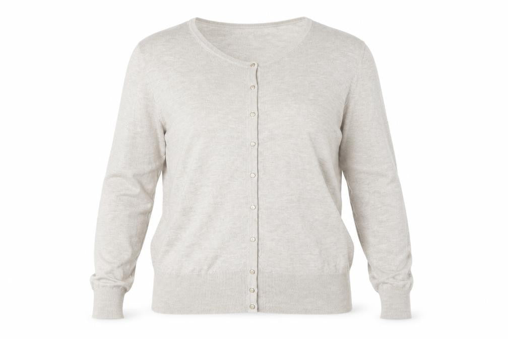 Marks and Spencer Women Beige Size 20 Button Knit Cardigan Stretch
