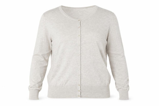 Marks and Spencer Women Beige Size 20 Button Knit Cardigan Stretch