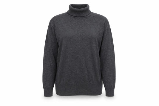 F&F Women’s Grey Roll Neck Long Sleeve Knit Jumper UK 14