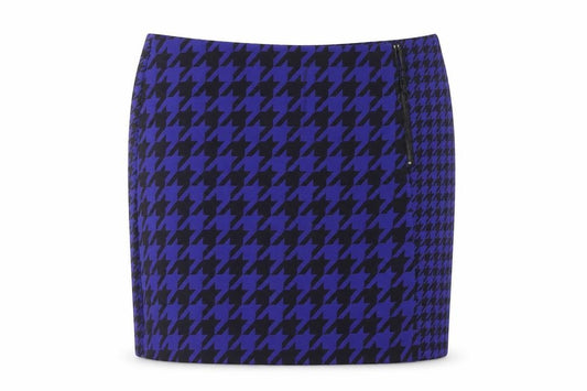 Marks & Spencer Women's Blue Houndstooth Pencil Mini Skirt UK 16 NWT