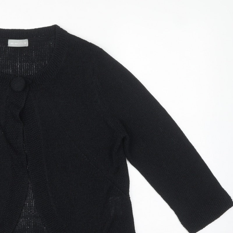 Per Una Women’s Black Size 14 Knit Button Front Cardigan