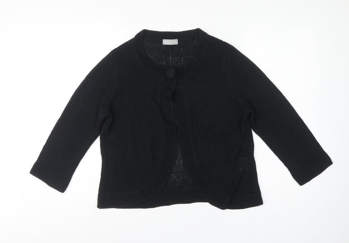 Per Una Women’s Black Size 14 Knit Button Front Cardigan